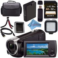 Sony HDR-CX405 Handycam Camcorder (Black) + 32GB + Green's Camera Bundle 2