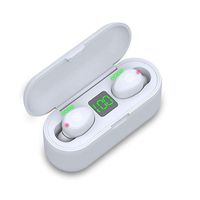 KAIXIANG TWS Bluetooth 5.0 Earbuds with 2000 mAh Wireless Charging Case CVC8.0 Noise Cancelling 8D Stereo Hi-Fi IPX5 Waterproof Headphones in-Ear Built-in Mic Headset - White