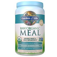 Garden of Life Meal Replacement Lightly Sweet Powder, 28 Servings, Organic Raw Plant Based Protein Powder, Vegan, Gluten-Free