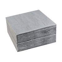 Lunch Paper Napkins Elegant Grey Color Paper Napkins, 2 ply, 13 inch x 13 inch Fully Opened, 6.5 * 6.5 inch Folded, 2 Pack of 50 Count Grey Color Paper Lunch Napkin(Total 100 pcs) by Nursetree