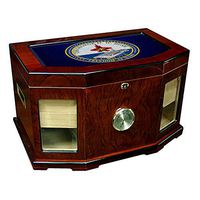 Large Premium Desktop Humidor - Glass Top -US Navy USS George H. W. Bush (CVN-77)