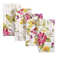 Elrene Stella Floral Stain Resistant Printed Napkins, Set of 4
