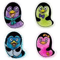 Penguin Kid’s Ice Packs, 4 Pack, Small Cold Therapy and Pain Relief for Minor Cuts, Burns, Scrapes, Injuries, Support Teething, Fevers and Sore Arms, Legs, Body