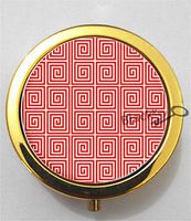 BlackKey Greek Pattern 3-Compartment Decorative Pocket Gift Box Case Organizer for Pill, Color 2 -2102