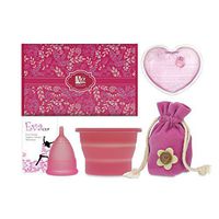 Anigan EvaCup Menstrual Cup Gift Set, Includes: EvaCup, Sterilizing Cup and More (Large, Rose)