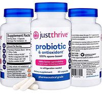 Just Thrive: Probiotic & Antioxidant Supplement - 30 Day Supply - 100% Spore-Based Probiotic - 1000x Better Survivability Than Leading Probiotics - Support Digestive Health - Vegan & Non-GMO