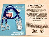 Blue Soccer Bilateral Lanyard Clip for Hearing Aids or Cochlear Implants