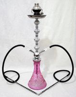 2 Hose Hookah Pipe 28" PINK DRAGON Hooka Hukka w/Two Washable Hoses + Windcover