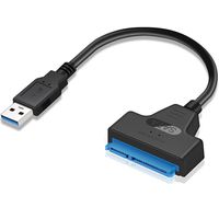 USB 3.0 SATA III Hard Drive Adapter Cable for 2.5 inch SSD & HDD Support UASP 20cm, Black ...