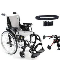 Karman S-Ergo 305 Ultra Lightweight Ergonomic Wheelchair | Upgraded to Elevating Legrests | Seat Size 18" X 17" | Frame Color Pearl Silver & Free Black Wheelchair Seatbelt!