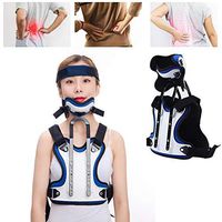 JIN Cervical Collar Fixed Traction Head Neck Support Orthosis U Lumbar Support Traction Neck Brace Surgery Fixed Rehabilitation Device,Adult