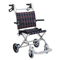 Wheelchair, Easy to Carry Travel Wheelchair Aluminum Alloy Push Wheelchair Foldable Wheelchair Disabled Travel Wheelchair Light Old Scooter (Color : Blue, Size : 785793cm)