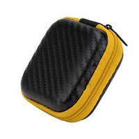 Orcbee_for Apple Airpods Earphones Case Box Size Holder Hard Shell EVA Carrying (Yellow)