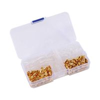 120pcs Gold Brass 3.5mm Bullet Connector Terminal Male and Female with Insulation Cover