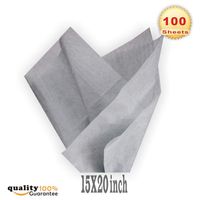 PMLAND Premium Quality Gift Wrap Tissue Paper - Gray - 15 Inches X 20 Inches 100 Sheets