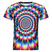 Xia&Han Men's Funny 3D Printed Short Sleeve Blouse Tops Slim Fit Tee Comfy Crewneck Shirts Casual Pullover