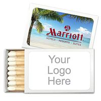 Promotional Match Box Matches - 50 Quantity - $0.72 Each - Promotional Product/Bulk with Your Logo/Customized (White Box)