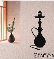 xmksd Wall Stickerskitchen Decoration Hookah Wall Applique Hookah Lounge Hookah Smoking Coffee Decorative Wall Applique Removable Vinyl Art 30X74Cm