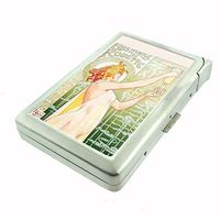 ALPHONSE MUCHA ABSINTHE ART NOUVEAU PIN-UP Cigarette Case with Built In Lighter D-068