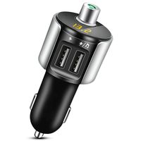 Comsoon Bluetooth FM Transmitter, Bluetooth Receiver MP3 Player Wireless In-Car Stereo Radio Adapter Car Kit Hands-Free Calling, Dual USB Charge 5V/2.4A & 1A for iPhone iPad Samsung Android