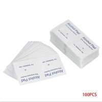 LIULIUda 100PCS/Set Portable Alcohol Swabs Pads Wipes Antiseptic Cleanser Cleaning Sterilization First Aid Home Makeup