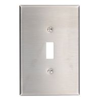 Leviton 84101-40 1-Gang Toggle Device Switch Wallplate, Oversized, Device Mount, Stainless Steel