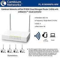 Cambium Networks cnPilot R190W Cloud Managed Home Routers for ISPs 802.11n 2.4 GHz WLAN Router No Power Supply - PL-R190WNPA-WW