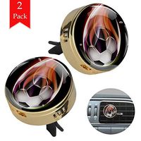 Cool Football Fire 2 pcs Car Essential Oil Diffuser Vent Clip Aromatherapy Diffuser Locket Air Freshener with 4 Refill Pads 1.33x1.83in