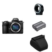 Nikon Z6 Full Frame Mirrorless Camera Body, Mount Adapter, Rechargeable Li-ion Battery, Semi Soft Camera Case