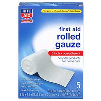 Rite Aid Gauze Bandage Roll - 5 Rolls | Wound Care Supplies | Sterile Gauze Wrap