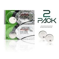 CR1220 Battery for Thermometers - CR1225 Compatible for Some Devices - Lithium Button Coin Cell - 3V 3 Volt - 1220 CR Pack Set Bulk (2 Pack)