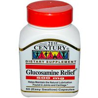 21st Century Glucosamine Relief, 500 mg, 60 Easy to Swallow Capsules