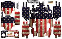 Ultradecals American USA Flag DJI Mavic Pro Skin Wrap Decal Sticker Battery Body