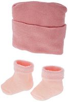 Bird & Cronin 08142299 Comfor Thermal Knit Baby Pink Hat Booties Accessory Set