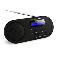 HANNLOMAX HX-103CR Portable PLL FM Radio, Built-in 2000mA Lithium Battery, Bluetooth, Aux in, LCD Display
