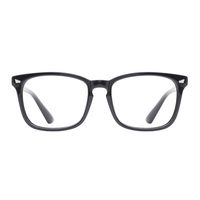 TIJN Blue Light Blocking Glasses Square Nerd Eyeglasses Frame Anti Blue Ray Computer Game Glasses (Classic Black)