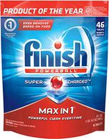Finish Finish Max in 1 Powerball, Wrapper Free Dishwasher Detergent Tablets 46 ea (Pack of 5)