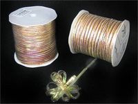 Iridescent Gold 4mm-wide thin Pull Bow String Ribbon 100 Yard gift wrapping favor decorating