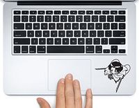 Chibi Captain Levi Attack on Titan Anime Printed Trackpad Clear Vinyl Decal Sticker Compatible with Apple MacBook Pro Air 11" 12" 13" 15" All Years Laptop Trackpad Keyboard (13" Macbook Pro Retina)