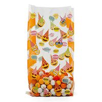 Birthday Emojis Cello Party Bags - 7.5x3.5x2in. (20)