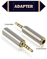 2.5mm Male to 3.5mm Female 3 Ring 4-Pole Jack Audio Adapter Converter for Headphone Earphone Headset