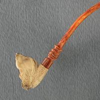 Mighty Wicked Burnt Pirate Meerschaum 1/4 7.5" Bend Half Churchwarden Pipe