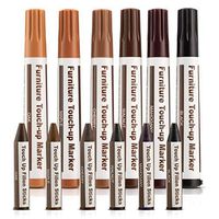 Escest Furniture Touch Up Repair 12Pc Set, Markers and Filler Sticks, Scratches Restore Kit, 6 Felt Tip Markers, 6 Filler Wax Stick Crayons, for Stains, Wood Floors, Nicks, Tables, Cabinets, Bedposts