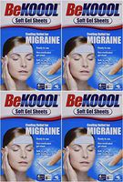 Be Koool Cooling Relief for Migraine, Soft Gel Sheets, 4 Sheets (Pack of 4)