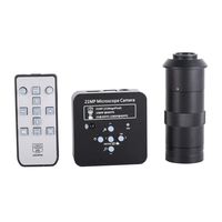 HAYEAR 21MP 1080P 60FPS 2K Full HD HDMI USB C-Mount Electronic Industry Microscope Camera for PCB Repair+100X Zoom C-Mount Lens