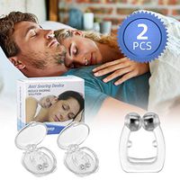 Snore Stopper Device, 2 Pack Lollychan Silicone Magnetic Anti Snore Nose Clip Comfortable & Effective Nose Vents Snoring Stopper Sleep Aid for Men Women