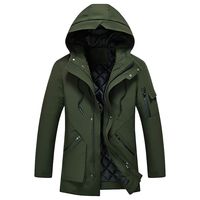 Nevera Fashion Men's Rain Snow Jacket Hooded Fleece Coat with Pocket