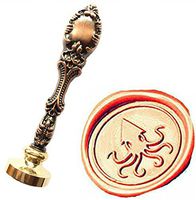 MNYR Vintage Octopus Wax Seal Stamp Luxury Bronze Metal Peacock Decorative Wedding Invitations Gift Cards Paper Stationary Envelope Seals Custom Logo Picture Monogram Wax Seal Sealing Stamp Gift Set
