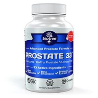 Biotree Labs Prostate 33 - Advanced Prostate Formula Supports Prostate Health & Urinary Function with Saw Palmetto, Beta Sitosterol, Broccoli Extract