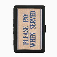 Perfection In Style Black Color Metal Cigarette Case D-244 Please Pay When Served